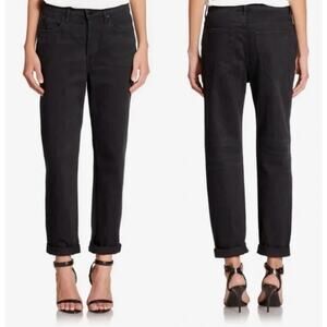 Alexander Wang x Denim 003 Boy Fit Slouchy Straight Leg Jeans 26 Black Fade USA